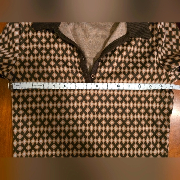 Pink Rose Shirt & Skirt Set |Sz Medium | Brown Geo Print - Picture 5 of 7